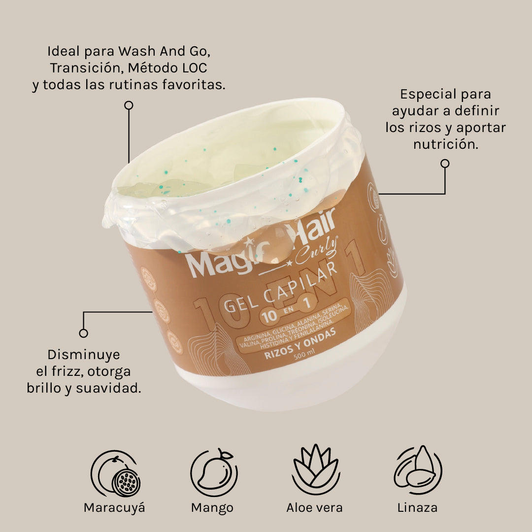 GEL CAPILAR 10 EN 1 - CURLY